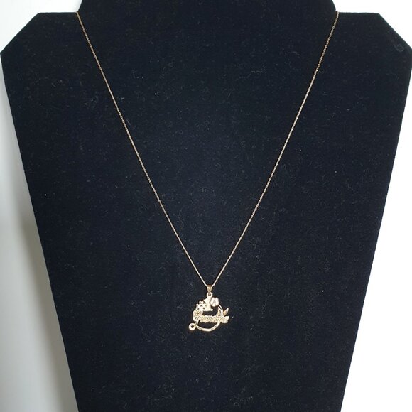 Rare Vintage 10k Solid Gold #1 Grandma Pendant & Necklace – A Treasured Keepsake - Picture 5 of 12